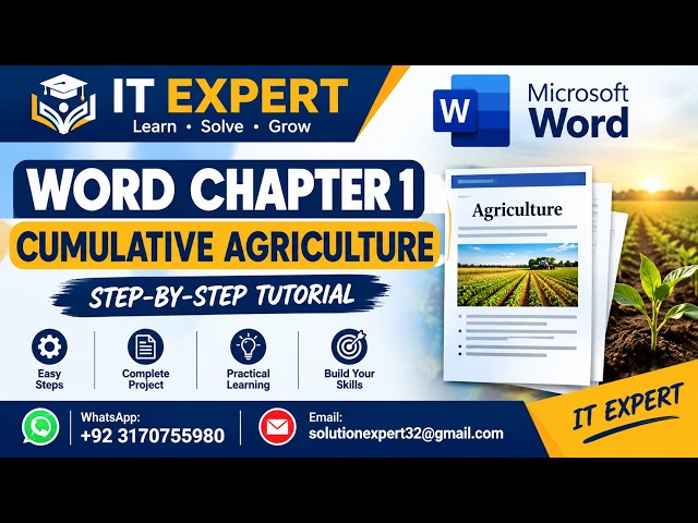 Microsoft Word Chapter 1 Cumulative Agriculture | Step-by-Step Tutorial