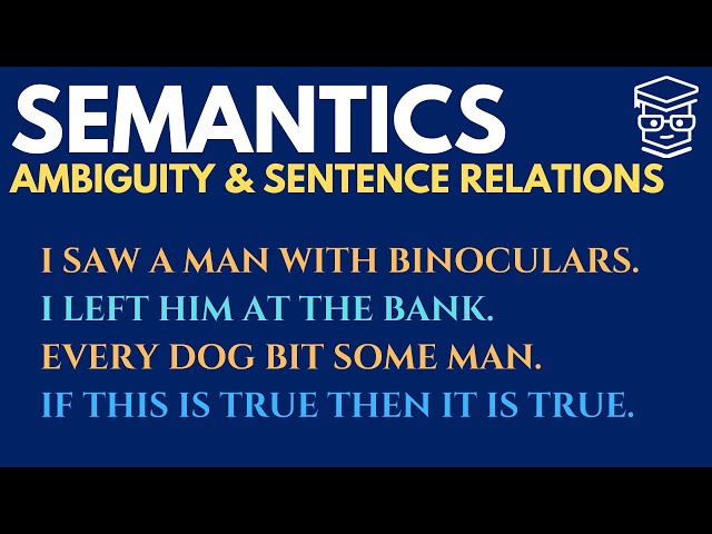 Ambiguity and Sentence Relations