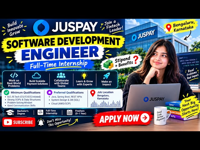 Juspay Off Campus Drive 🚀 | Backend Developer | Bengaluru | Complete Selection Process & Apply Link
