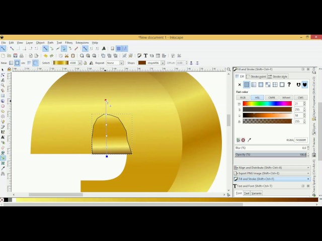 Inkscape Tutorial 3D Gold Text