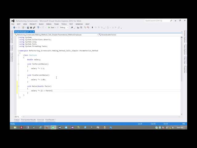 Parameterize Method