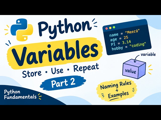 Python Variables Explained for Beginners | Python Fundamentals #2