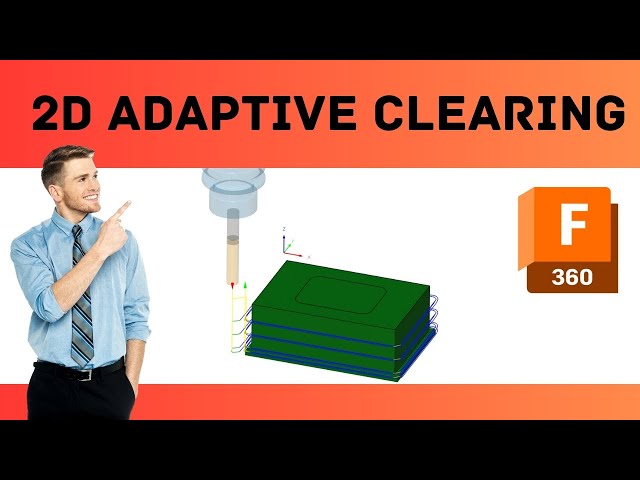 2D adaptive clearing operation fusion 360 CAM part#4