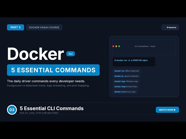 The 5 Essential Docker CLI Commands You Need (Docker Crash Course #3)