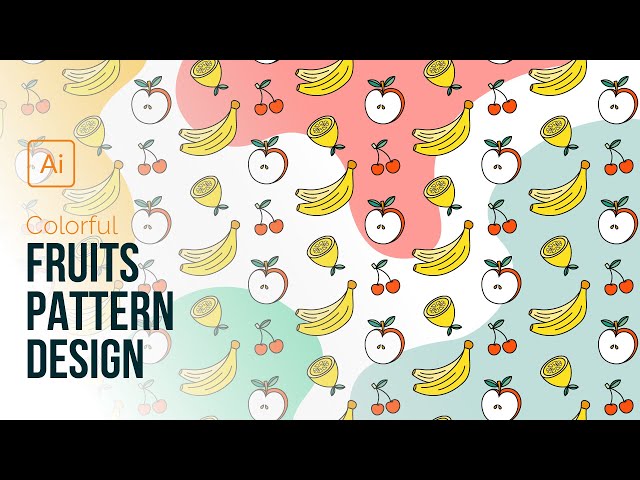 Learn to Design a Vibrant Fruits Pattern in Adobe Illustrator! #fierydesigns