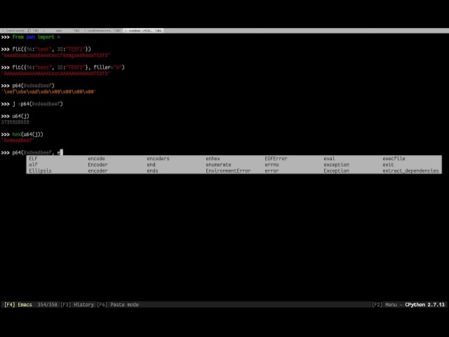 Pwntools: Fit and Address Packing