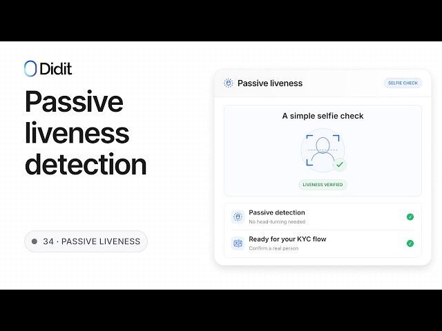 Passive Liveness Detection — A Selfie Check in Under 5 Seconds (Demo)