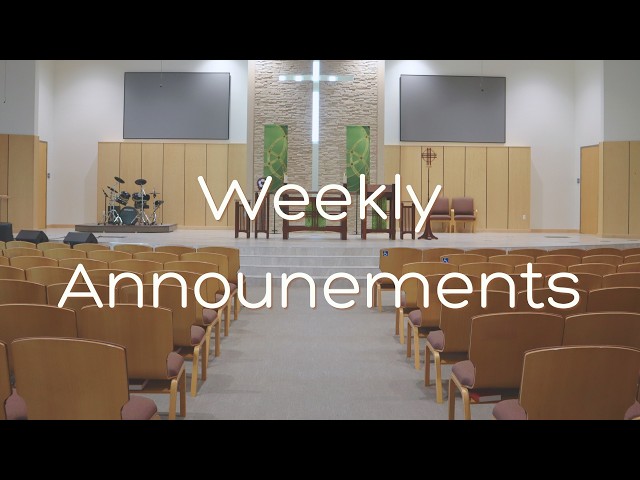 September 20, 2026 Announcements