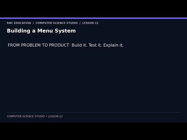 Build a Python Menu System — Turn Separate Functions into One Usable App | 11/41