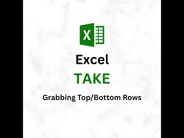 Excel TAKE function