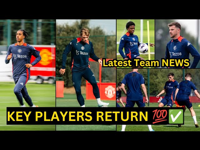 BREAKING✅ Leny Yoro, Hojlund, Ugarte,Shaw,Malacia, Man United training, injury News & Return Dates 📅