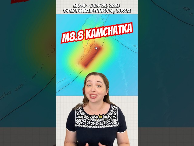 A look at the July 29 magnitude 8.8 earthquake near Kamchatka and the tsunami it triggered #shorts