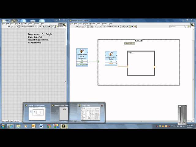 LabVIEW Formula Node and User Input Demo