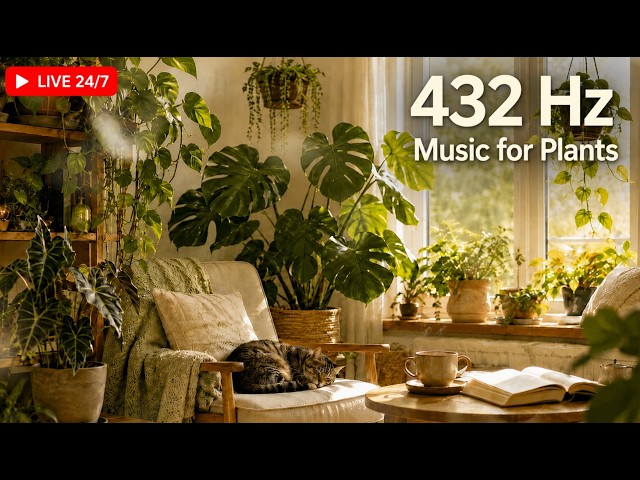 432 Hz Music for Plants & You 24/7 🌱 Positive Energy, Balance & Growth