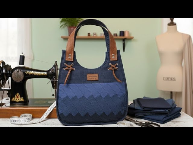 🤩🤩🪡🪡Easy way to sewing stylish patchwork handbag:how to sew patchwork handbag (patchwork idea)