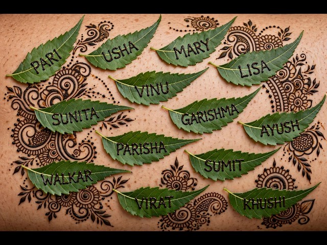 Subscribers Name Leaf 🍀 Mahendi Tattoo Design 💓💓💓03