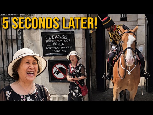 She Ignored the Warning Sign... King's Guard SHOUTED In Her Face!