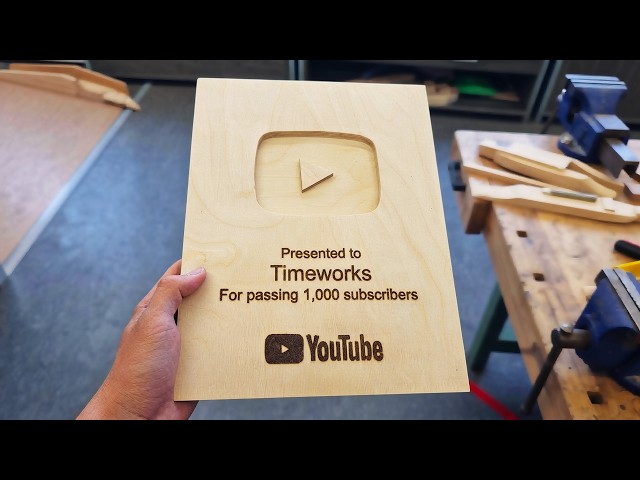 The Wooden YouTube Play Button for 1,000 Subscribers!