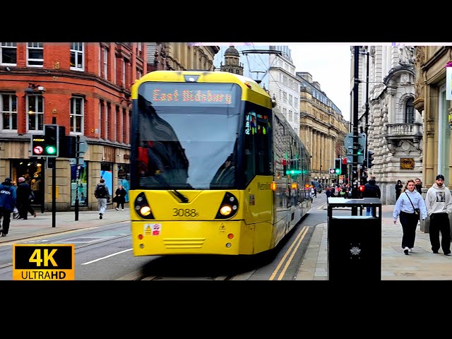 Manchester, England 🇬🇧 City Centre Walking Tour 4K 60fps HDR | St Peter's Sq - Victoria | No Talking