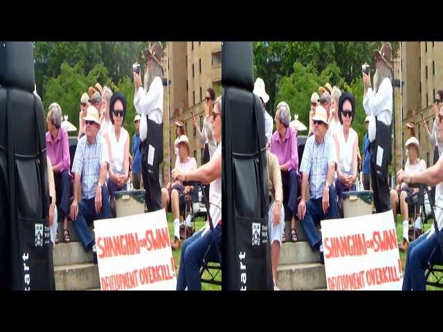 Perth Esplanade Protest Rally 2012 in 3D VR and 2D