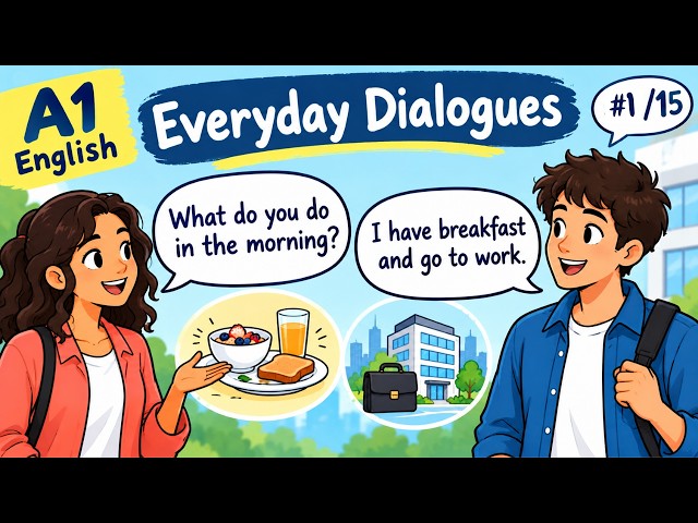15 Days Slow Dialogues for Beginners. Day 1 - A1 English
