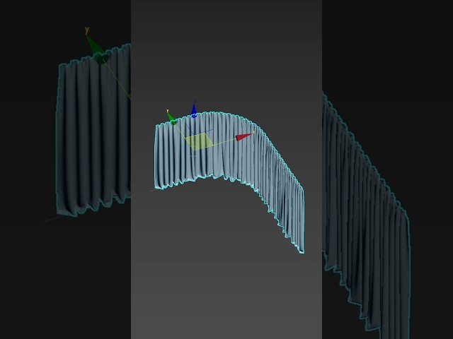 How to bend curtains in curved areas in 3ds max in seconds #3dtips #3dtutorial #3dsmax