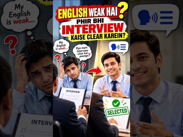 English Weak Hai? Phir Bhi Interview Kaise Clear Karein | Interview Preparation | Interview Tips