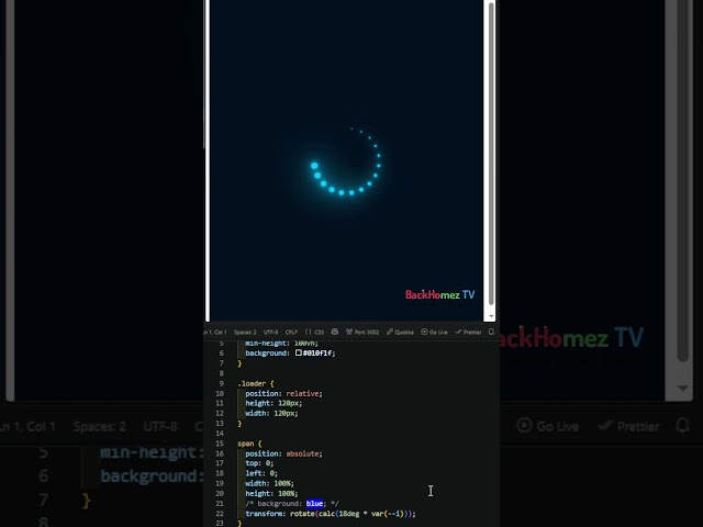 Loading Berputar 2 | Analisis HTML CSS #shorts #coding #css #javascript