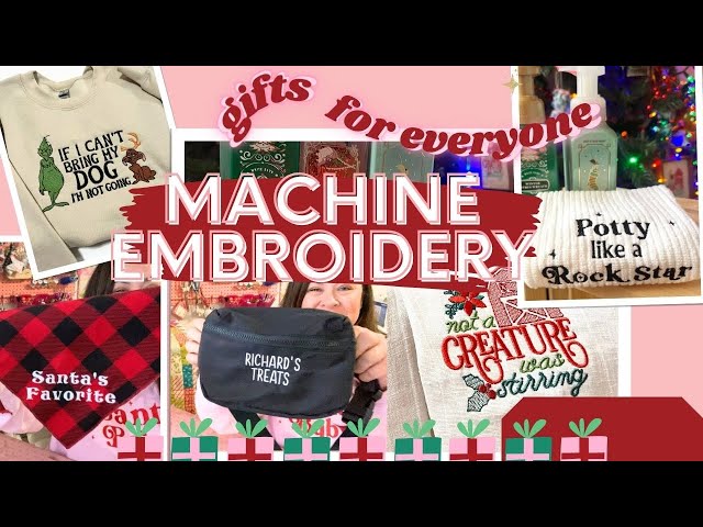 CHRISTMAS MACHINE EMBROIDERY IDEAS FOR BEGINNERS. EMBROIDERY GIFTS FOR CHRISTMAS