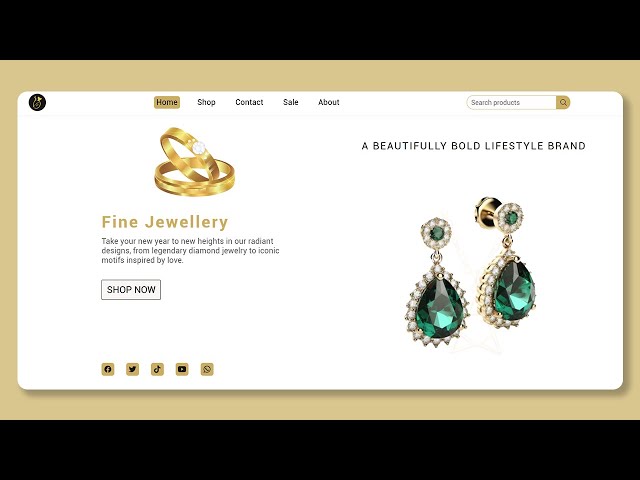 Design a Luxury Jewellery Website 💍 | Step-by-Step HTML/CSS Tutorial | mzcode01#website #coding #css