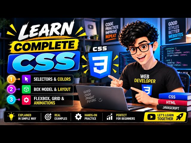 Learn Complete CSS | CSS Full Course for Beginners | Zero to Projects 💻 #csstutorials 