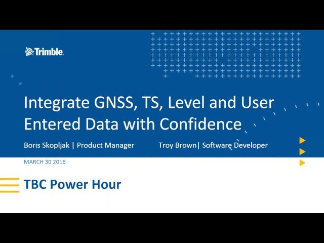 TBC Power Hour: Integrating RTK, Total Station, Level and User Entered Data