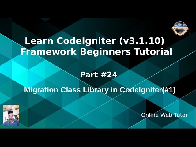 Learn CodeIgniter (v3.1.10) Framework Beginners Tutorial #24 - Migration Class Library Package in CI