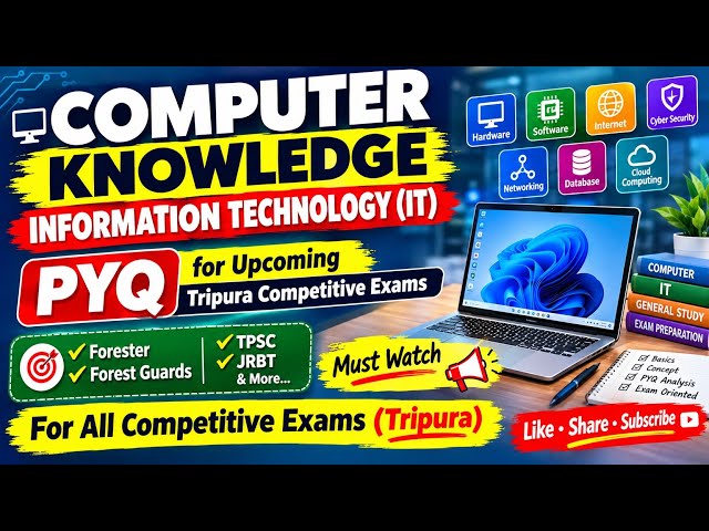 Computer Knowledge & IT PYQ | Important Questions for Upcoming Tripura Competitive Exams | 