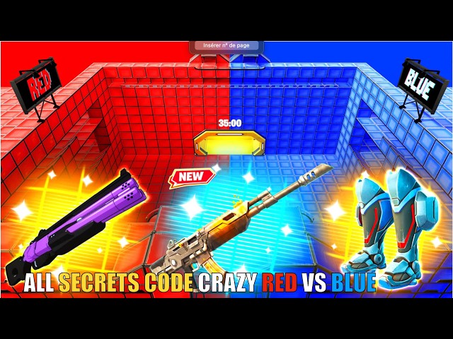 ALL SECRETS CODE CRAZY RED VS BLUE MAP FORTNITE - FIND ALL SECRET CODE LOCATIONS (PART 9)