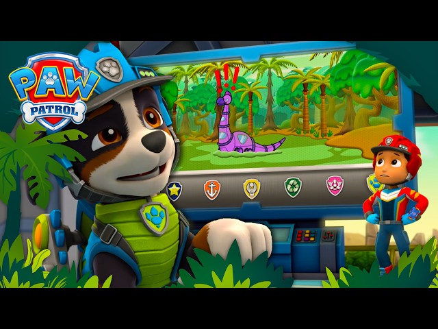 A Dinosaur is Stuck in the Swamp! It's Rescue Time! 🛟 | PAW Patrol Dino Rescue 🦖