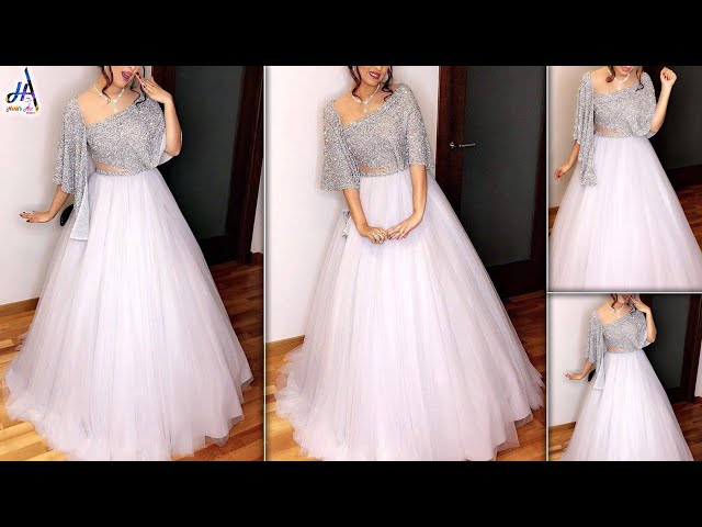 WOW! Latest Fashion CropTop Lehnga Design - Cutting & Stitching Step By Step