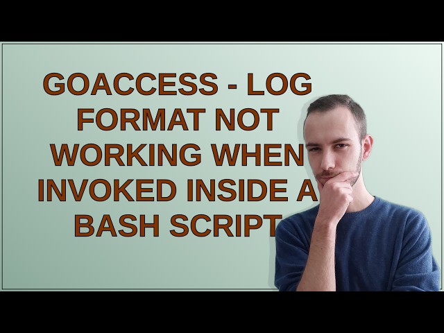 Goaccess - Log format not working when invoked inside a bash script
