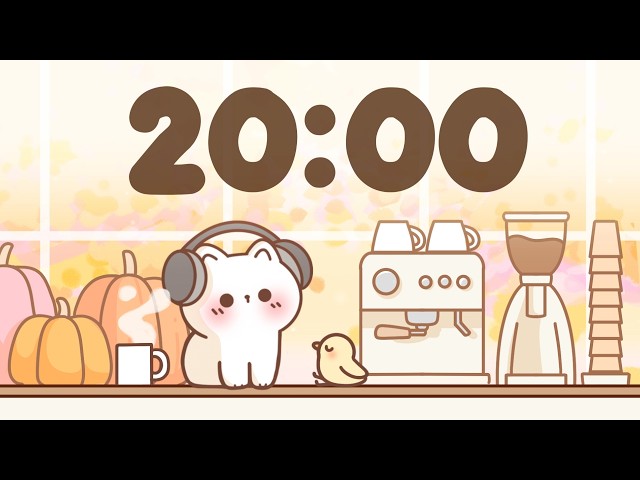 20 Minute Timer 🐱 Study Timer for Classroom Focus