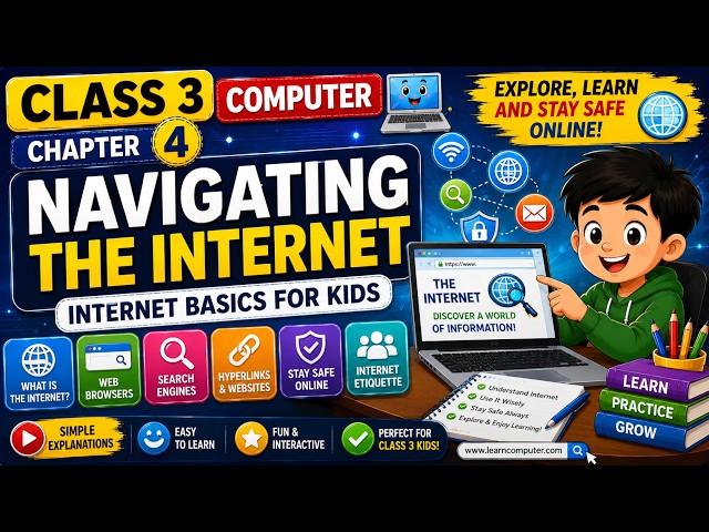 Class 3 Computer Chapter 4.1 | Navigating the Internet | Internet Basics for Kids