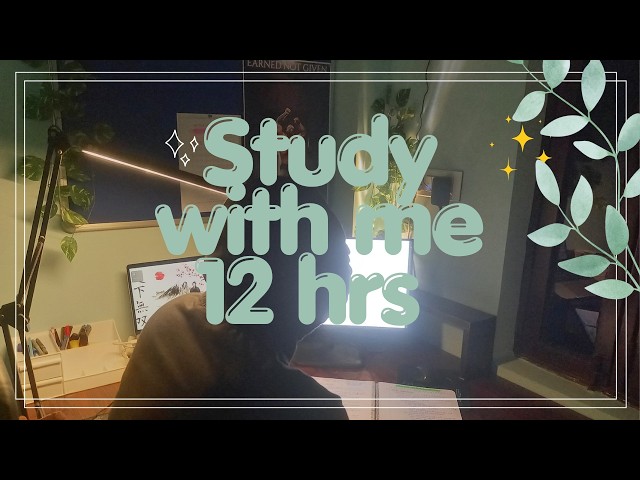 🔴Study with me live | 23/100 | 12 hours | Fire Crackling Sound 🔥