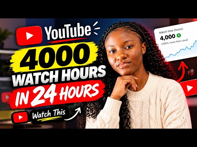  Trying to Get 4,000 YouTube Watch Hours? WATCH THIS! #viralvideo #4000WatchHours  #YouTubeStrategy 