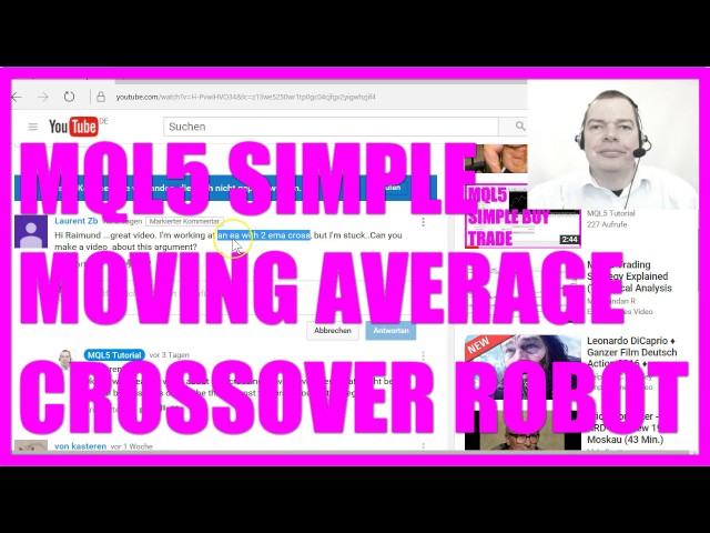 MQL5 Tutorial - Simple Moving Average Crossover Robot