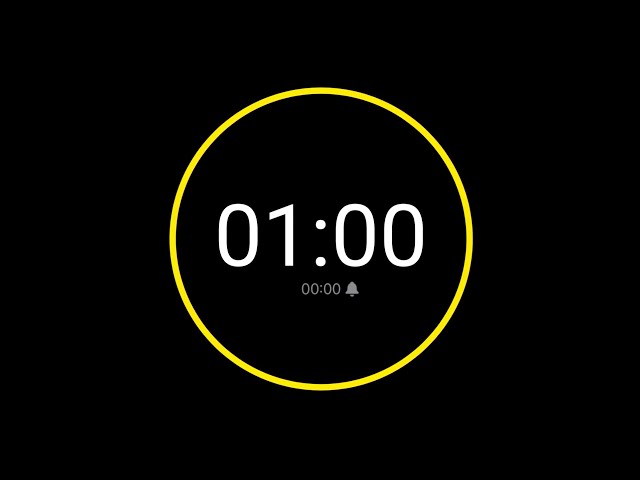 1 Minute Countdown Timer with Alarm / iPhone Timer Style