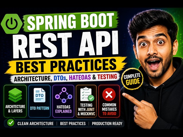 Spring Boot REST API Best Practices | Architecture, DTOs, HATEOAS & Testing Explained