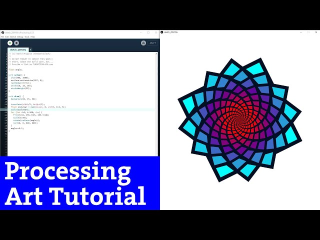 Ep.5 Processing art tutorial | ROTATE + SCALE (Creative coding)