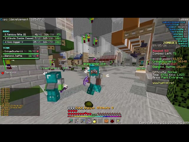 Expo Client update Hypixel zombies features [Alien Arcadium part]