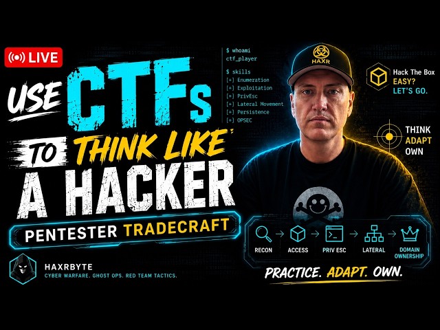 [LIVE] Use CTFs to Think Like a Hacker — Pentester Tradecraft (01 Oct 2026)