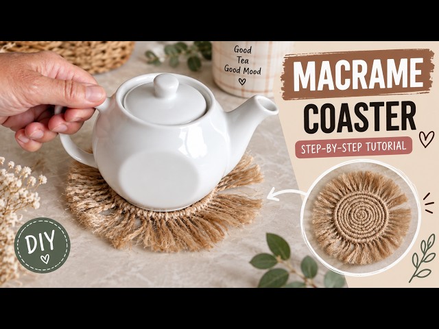 Coaster / DIY Macrame / Macrame Tutorial: