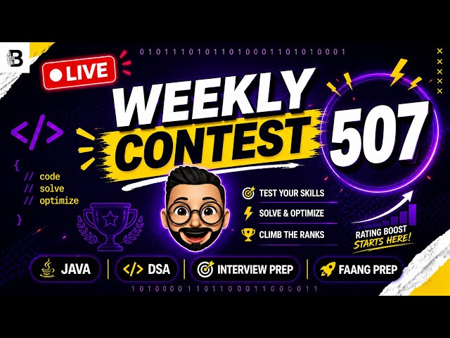 🔴 LeetCode Weekly Contest 507 | Live Coding & Problem Solving in Java